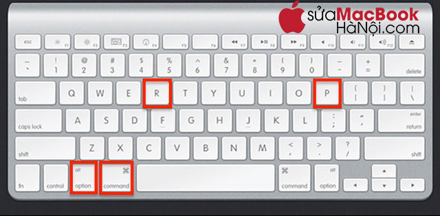 Nhấn đồng thời các phím Cmd + Opt + P + R.